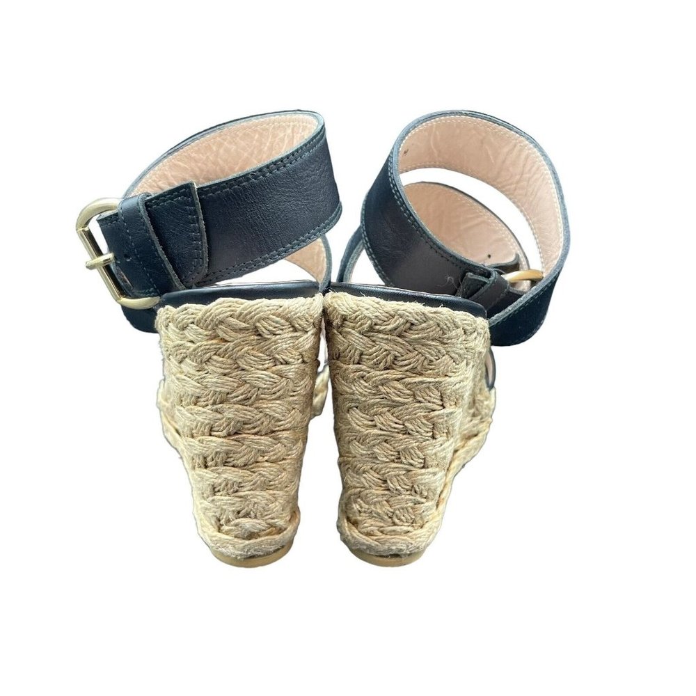 Stuart Weitzman Lexia Strap Espadrille Womens 9 M Wedge Sandal - Picture 4 of 8